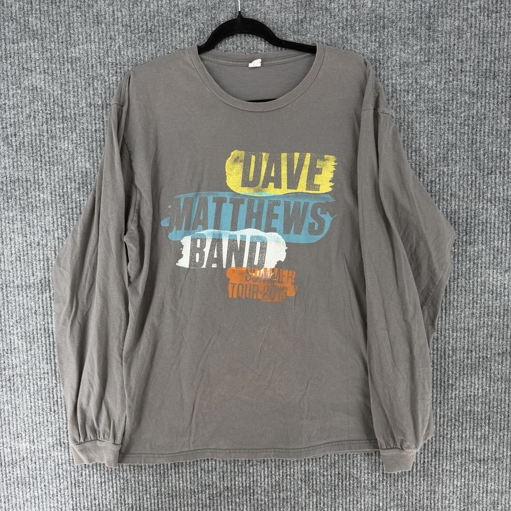 Dave Matthews Band 2013 summer tour long sleeve band tee faded grunge XL concert